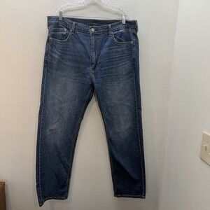 Levis 505 Jeans Mens 40x32 Classic Fit Blue Straight Leg Denim Medium Wash